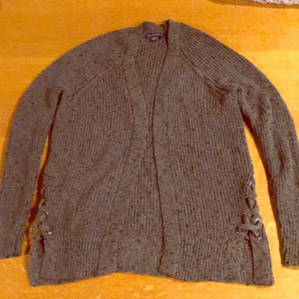 Olive green sparkly American Eagle cardigan
